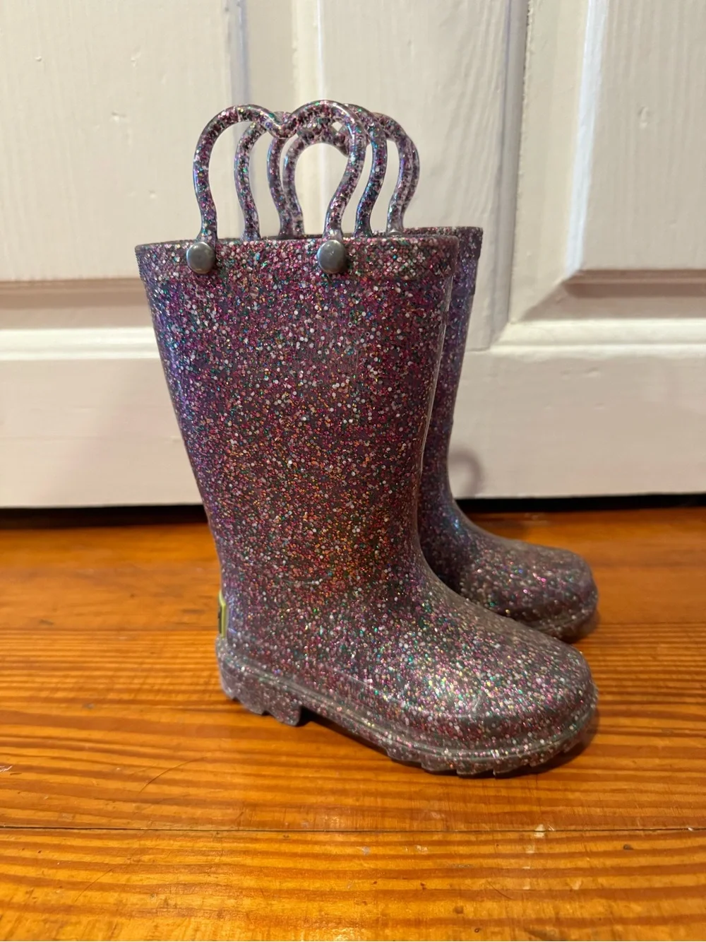 Western Chief purple glitter light up rain boots